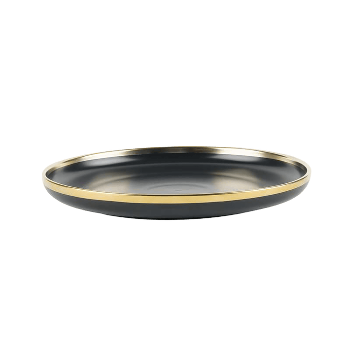 Regale Dinner Plate Dia24Cm - Black And Gold