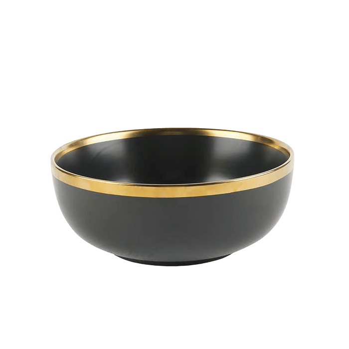 Regale Soup Bowl Dia19Cm - Black And Gold