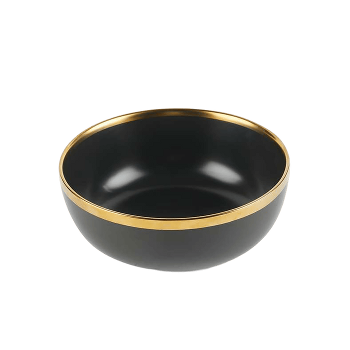 Regale Soup Bowl Dia19Cm - Black And Gold
