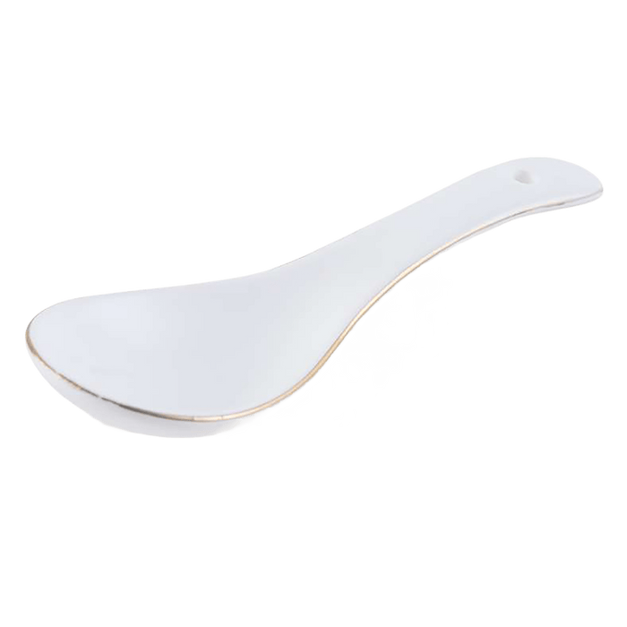Regale Soup Spoon - White And Gold