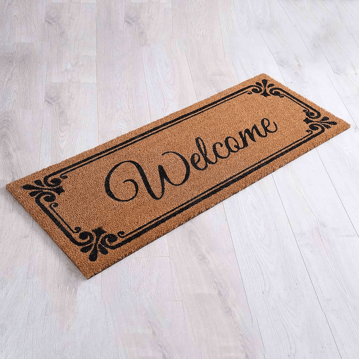 Riley Welcome Door Mat 45X120cm-Natural/Black