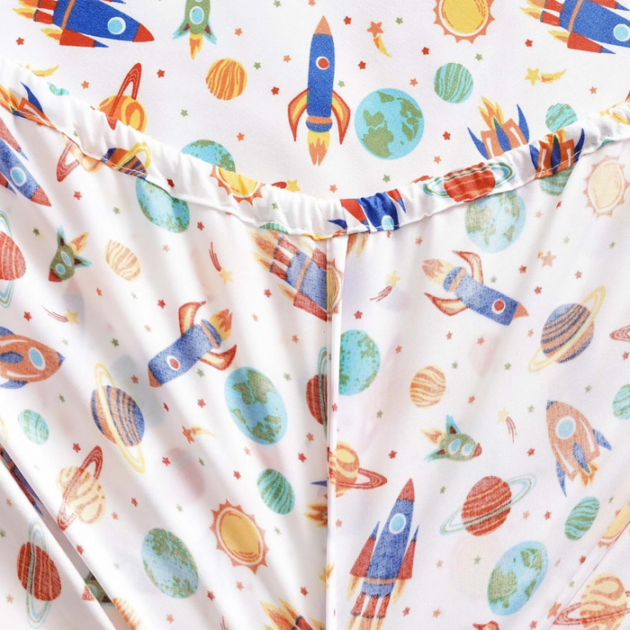 Rocket Fitted Sheet 120X200+25cm - Blue