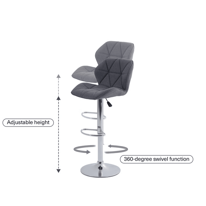 Rokane Bar Chair Adjustable Height - Gray