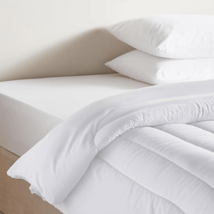 Room Essential 4.5 Tog Duvet-White Pan Home