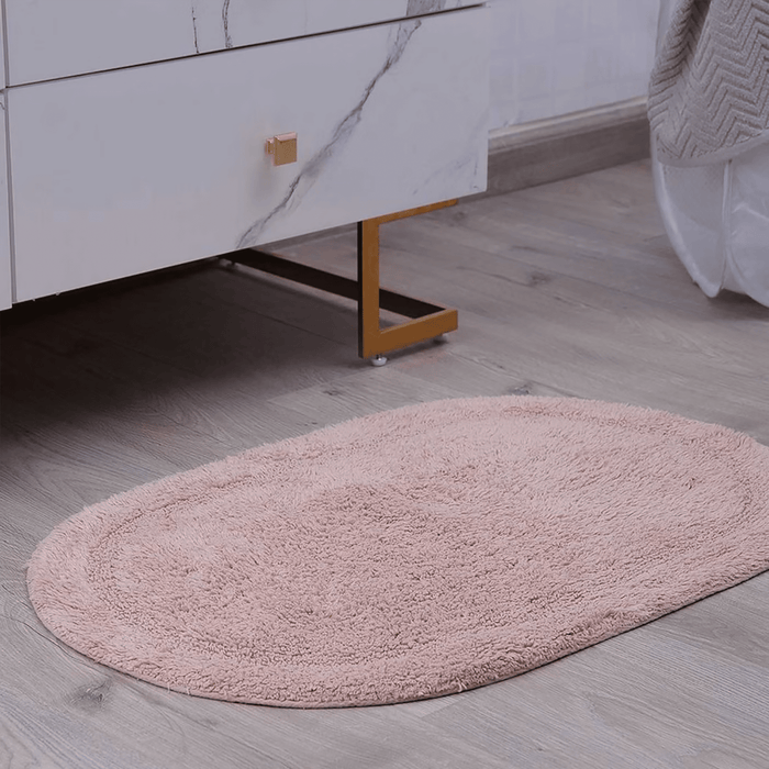 Room Essentials S/2 Oval Bathmat Blush