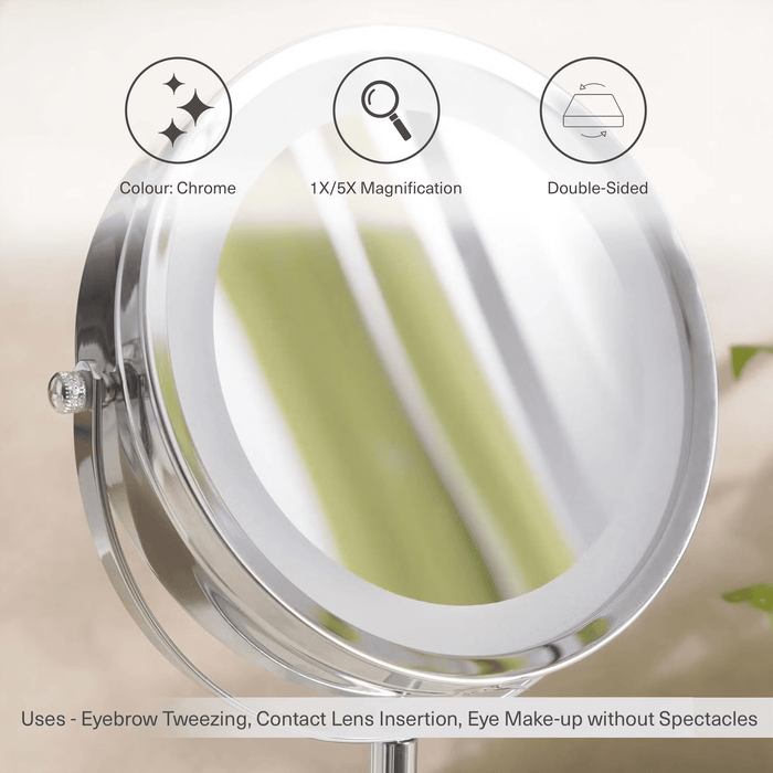 Roslyn Double Sided Vanity Mirror With Led Chrome