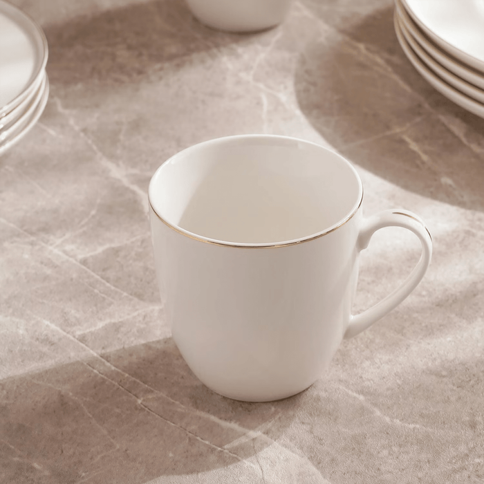 Safiya 16-Piece New Bone China Dinner Set -White