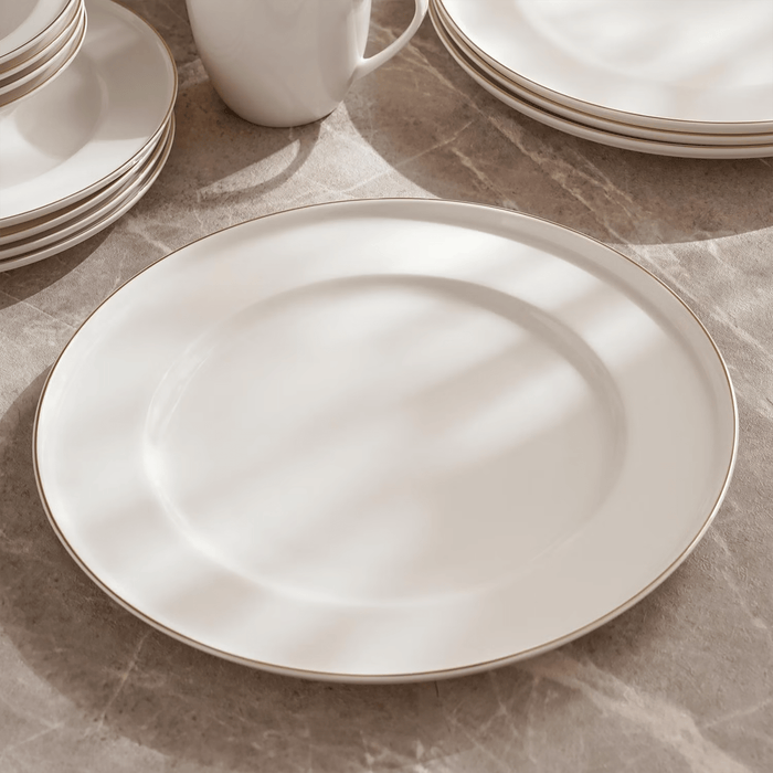 Safiya 16-Piece New Bone China Dinner Set -White
