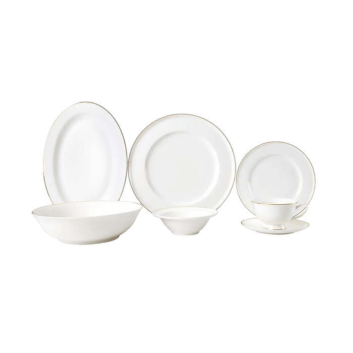 Safiya 32-Piece New Bone China Dinner Set -White