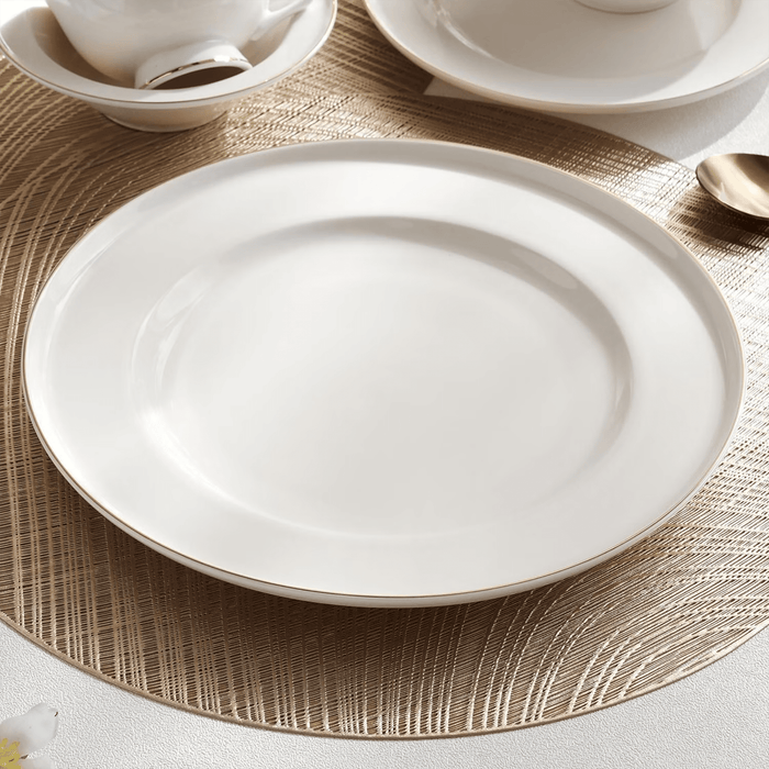 Safiya 32-Piece New Bone China Dinner Set -White