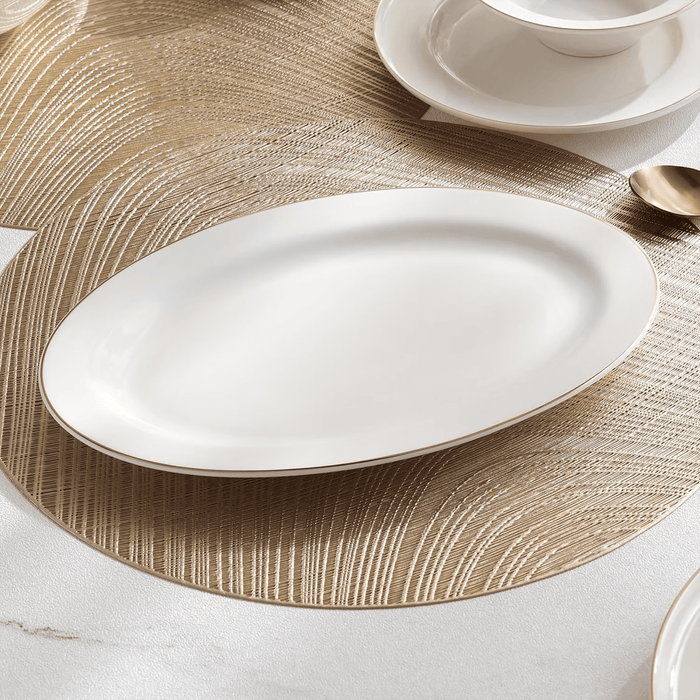 Safiya 32-Piece New Bone China Dinner Set -White