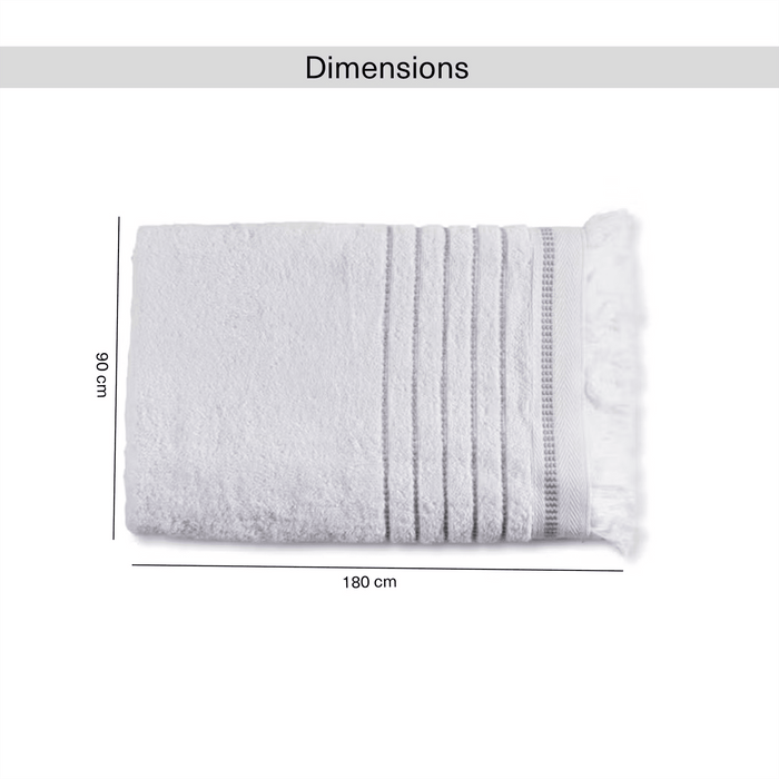 Selena Turkishlux 520 Gsm Bath Sheet - White