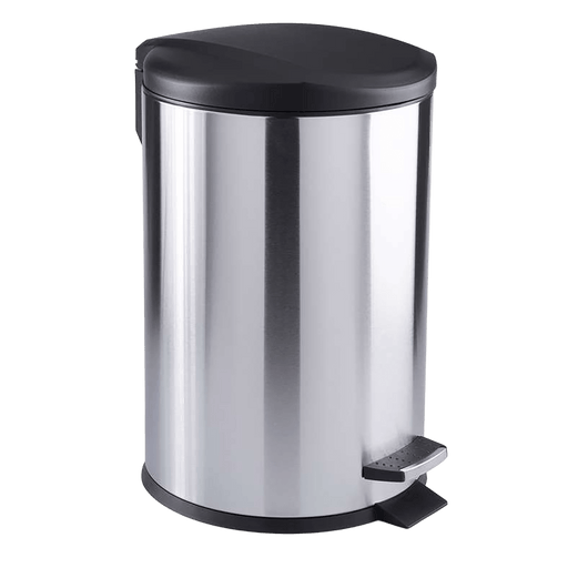 Simple Soft Close Step Bin 30L - Chrome Pan Home