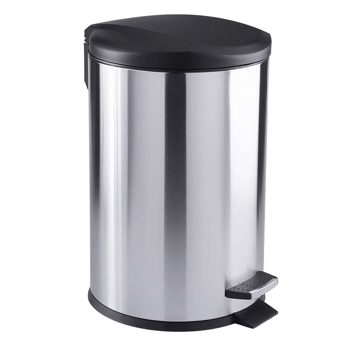 Simple Soft Close Step Bin 30L - Chrome Pan Home