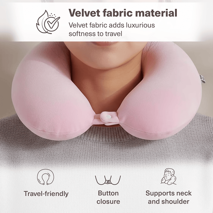 Sparco Memory Foam Neck Pillow -Rose