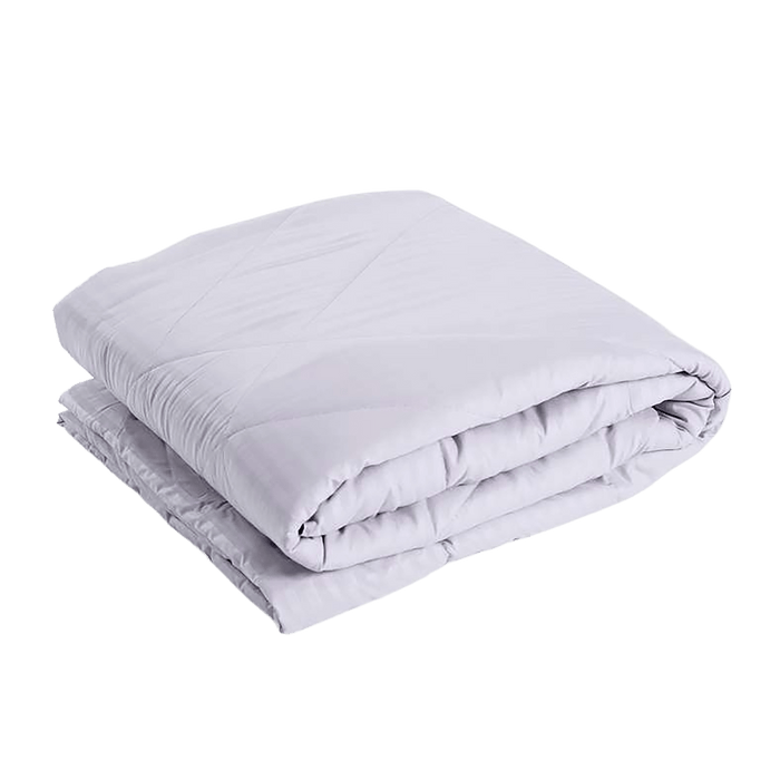 Stria Microfiber Satin Stripe Comforter 220X240cm - Light Grey