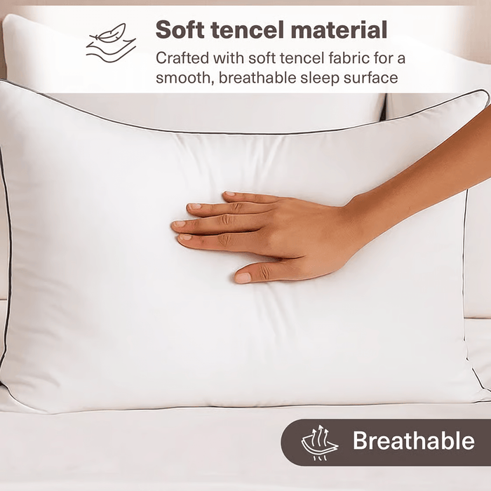 Tencel Downfeel Luxury Pillow - White