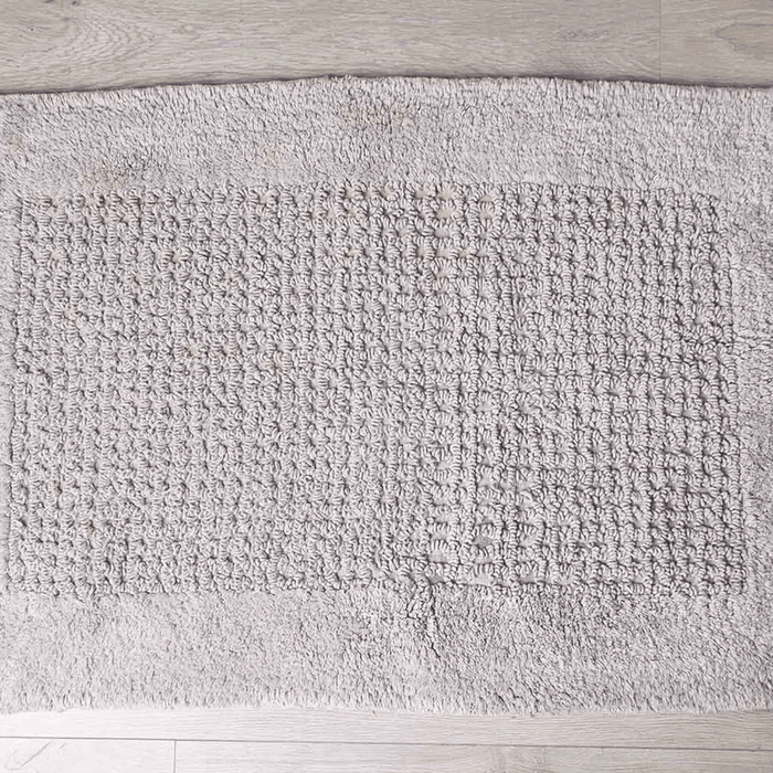 Tiffany Reversible Bath Mat -Silver