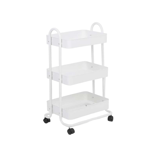 Tisca 3-Tier Multipurpose Trolley - White Pan Home