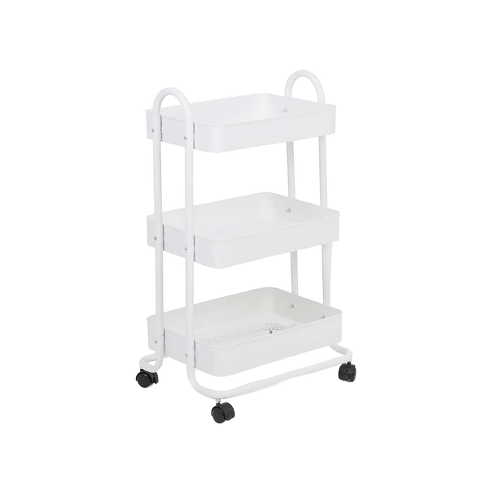 Tisca 3-Tier Multipurpose Trolley - White Pan Home