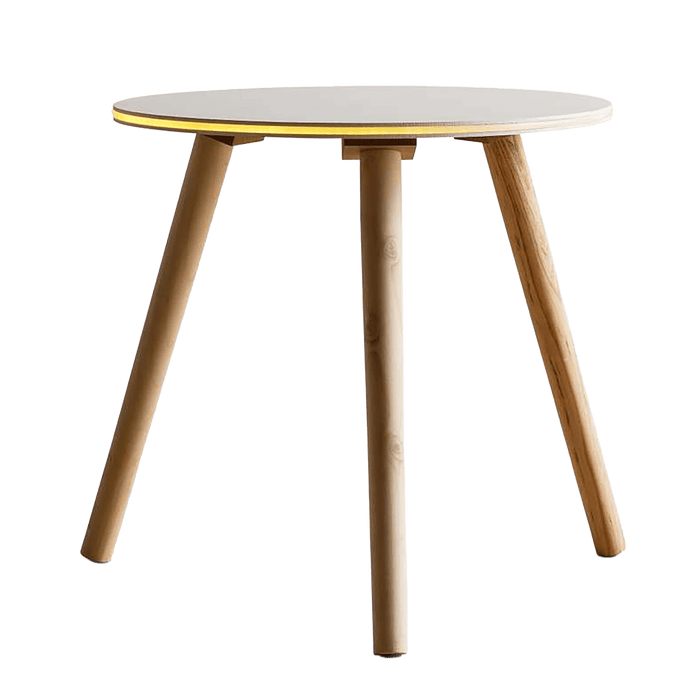 Trellis Accent Table Wood - White & Natural