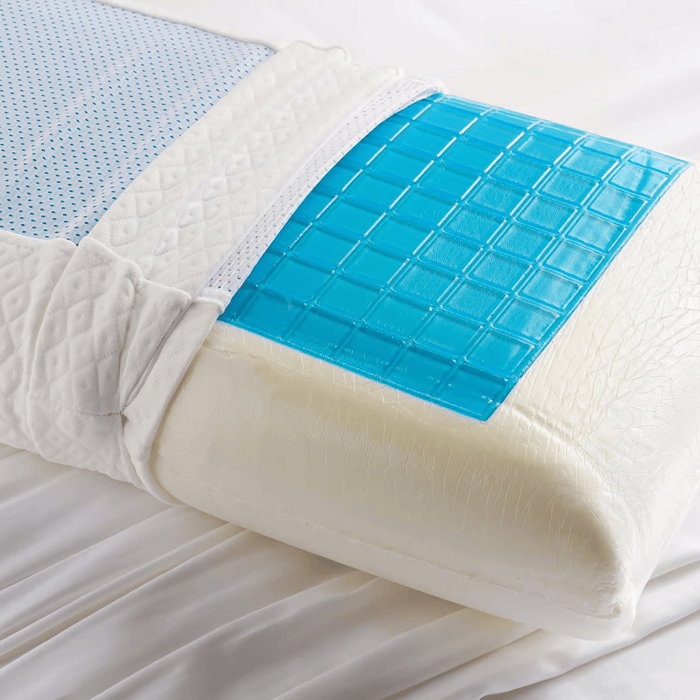 Ultra-Cool Memory Foam Cool Gel Pillow -White