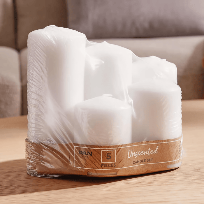 Unscented White 5 -Piece Candle Set