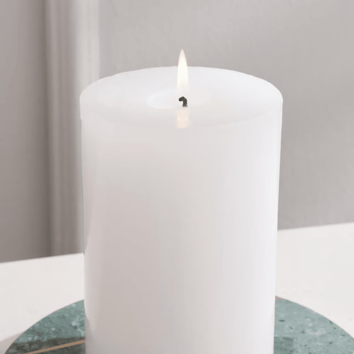 Unscented White Pillar Candle - 55 Hrs