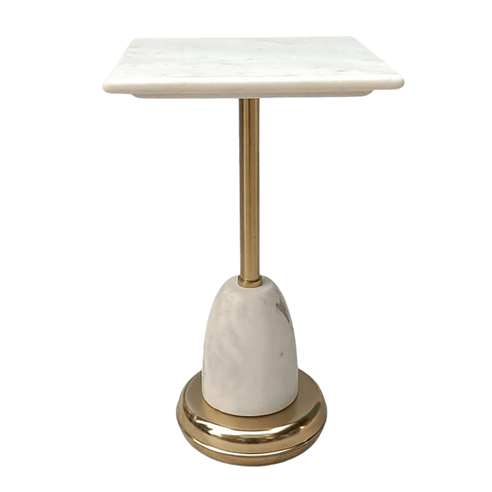 Urmi Accent Table Marble Large - White Gold