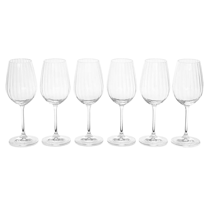 Waterfall 6-Piece Stemware Crystal Glass Set 350Ml -Clear