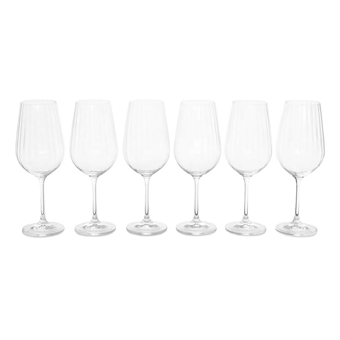 Waterfall 6-Piece Stemware Crystal Glass Set 550Ml -Clear