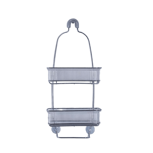 Wenko 2 Tier Shower Caddy - Silver Pan Home