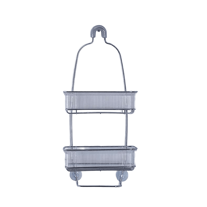 Wenko 2 Tier Shower Caddy - Silver Pan Home