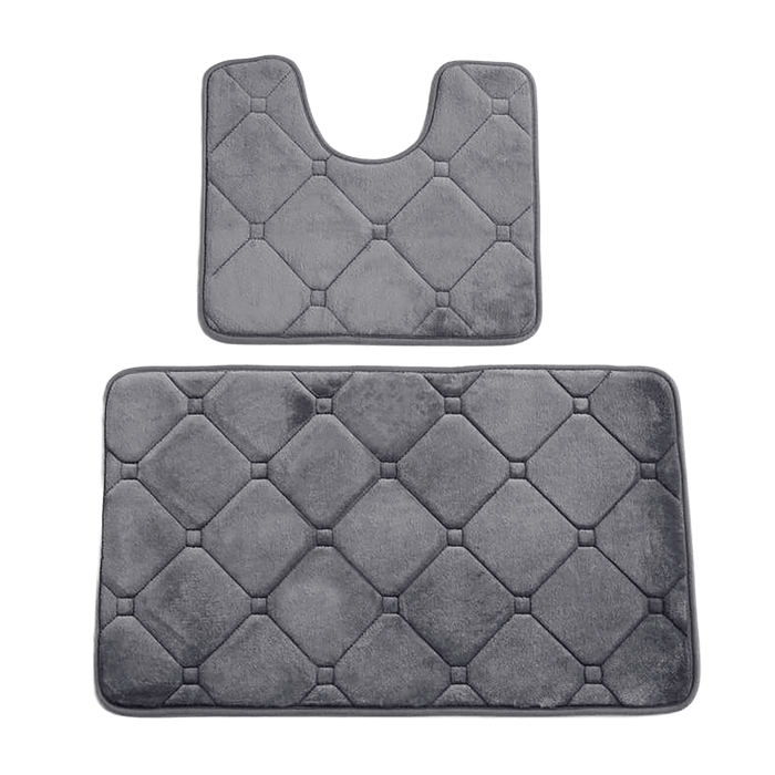 Yale 2 Piece Set Bathmat & -Grey