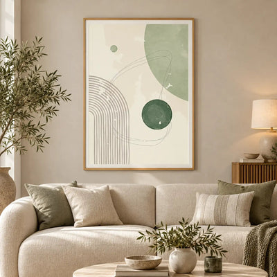 Sage Serenity — Art print-1 - Black / 60 x 90 cm