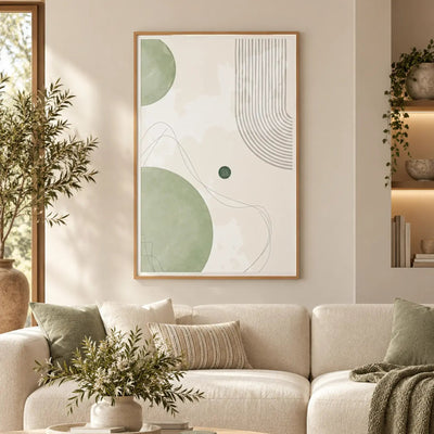 Sage Serenity — Art print-2 - Black / 60 x 90 cm