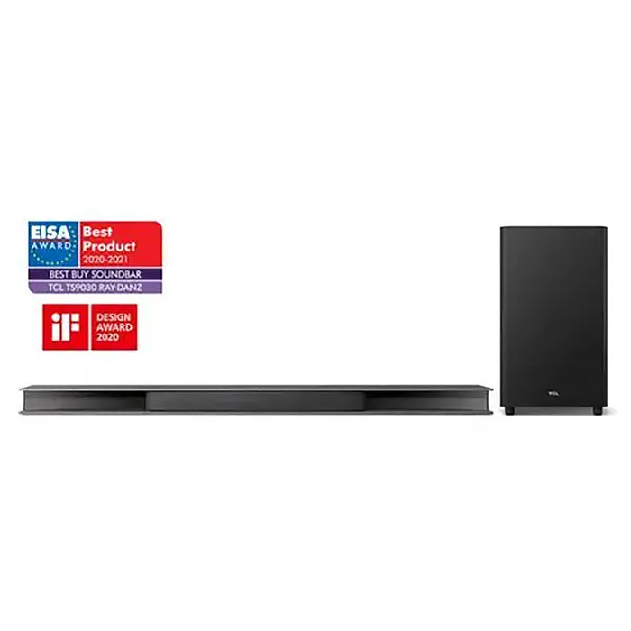 TCL 3.1 Channel RAYDANZ Dolby Atmos Sound Bar | HDMI & Wireless Subwoofer | 540W Audio Power | HDMI Pass-Thru with 4K HDR & Dolby Vision Compatible | Bluetooth & Wi-Fi | Chromecast Built-In | TS9030