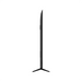 Black computer monitor stand on a white background