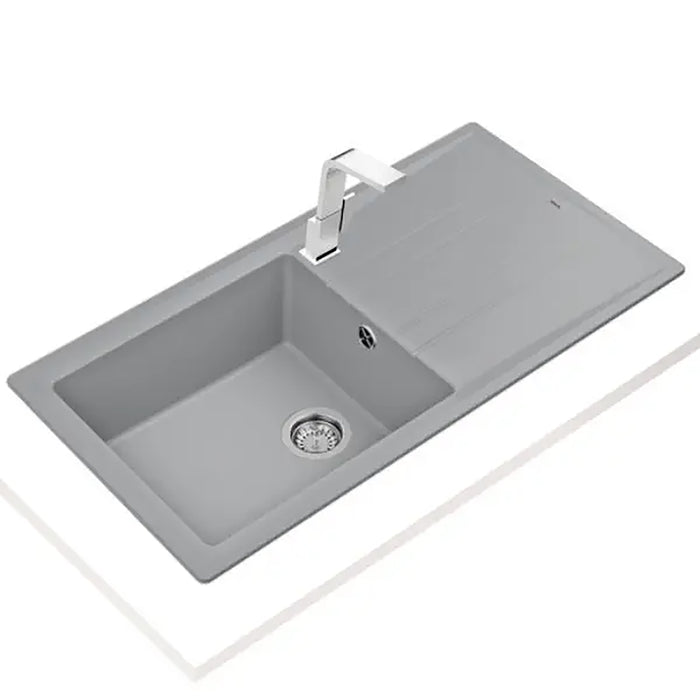 TEKA |STONE 60 L-TG 1B 1D MG|Inset Tegranite Sink with one bowl and one drainer