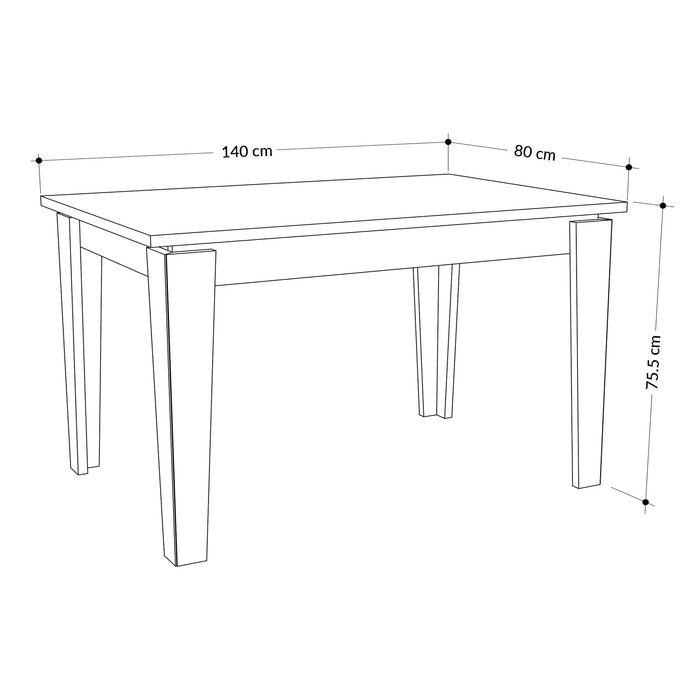 Tolmen Extendable Dining Table L 140 X W 80
