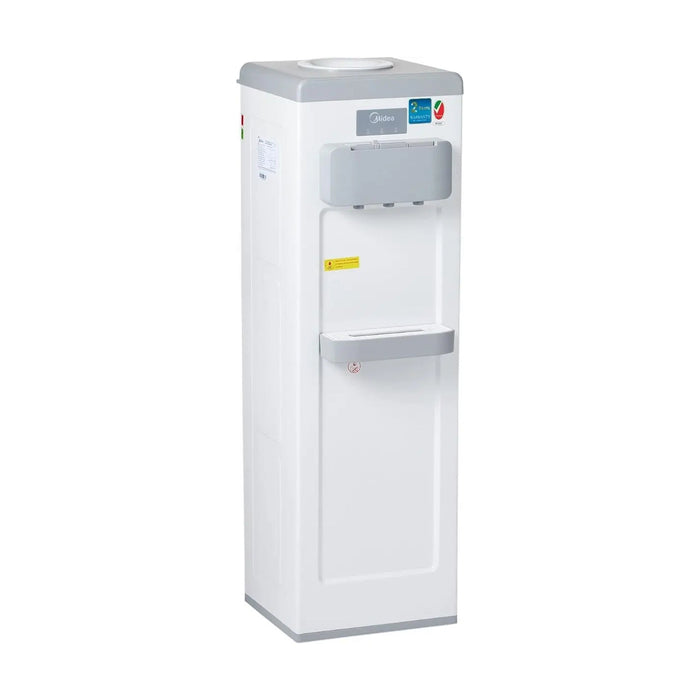 Midea Top Loading Water Dispenser |3-Taps Equipped with Hot, Cold, and Ambient Temperature | Floor Standing | Child Safety Lock for Hot Water Faucet | Best for Home, Office & Pantry | Color: White | Model: YL1917SAE EROS