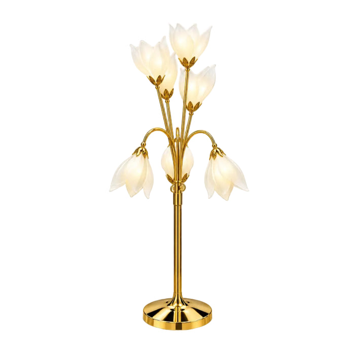 Gold Floral Tulip Multi-Light Floor Lamp
