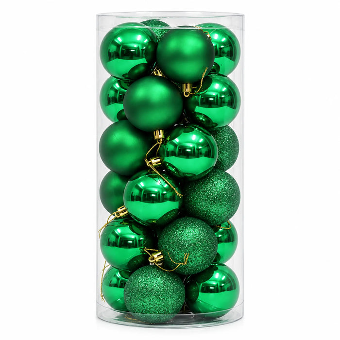 Green Christmas Bauble Ornament Set