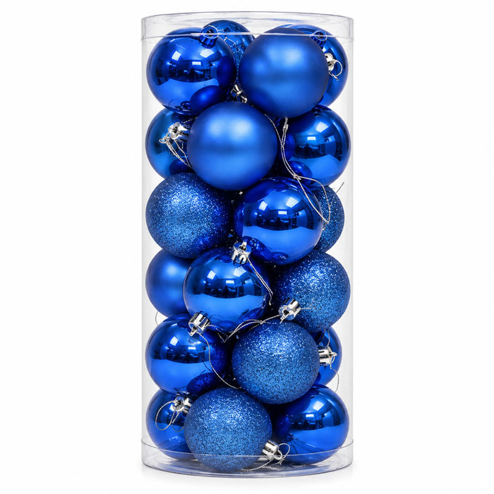 Blue Christmas Bauble Ornament Set