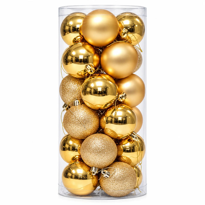 Gold Christmas Bauble Ornament Set