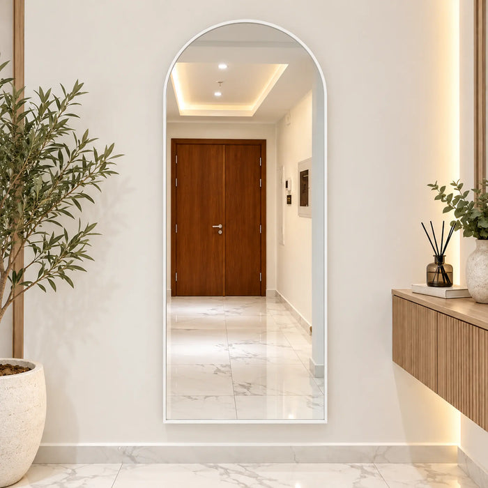 Arched Wall-Mounted Full-Length Mirror