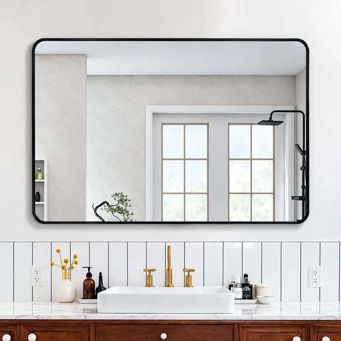 Rounded Rectangle Bathroom Wall Mirror
