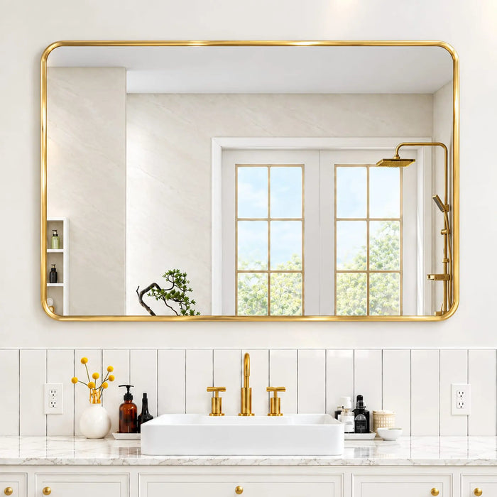 Rounded Rectangle Bathroom Wall Mirror