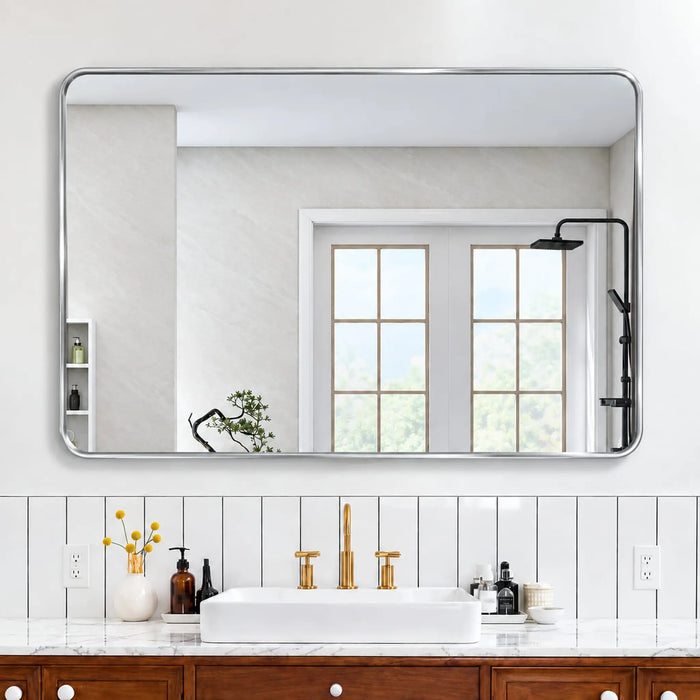 Rounded Rectangle Bathroom Wall Mirror