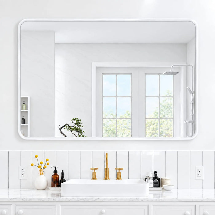 Rounded Rectangle Bathroom Wall Mirror